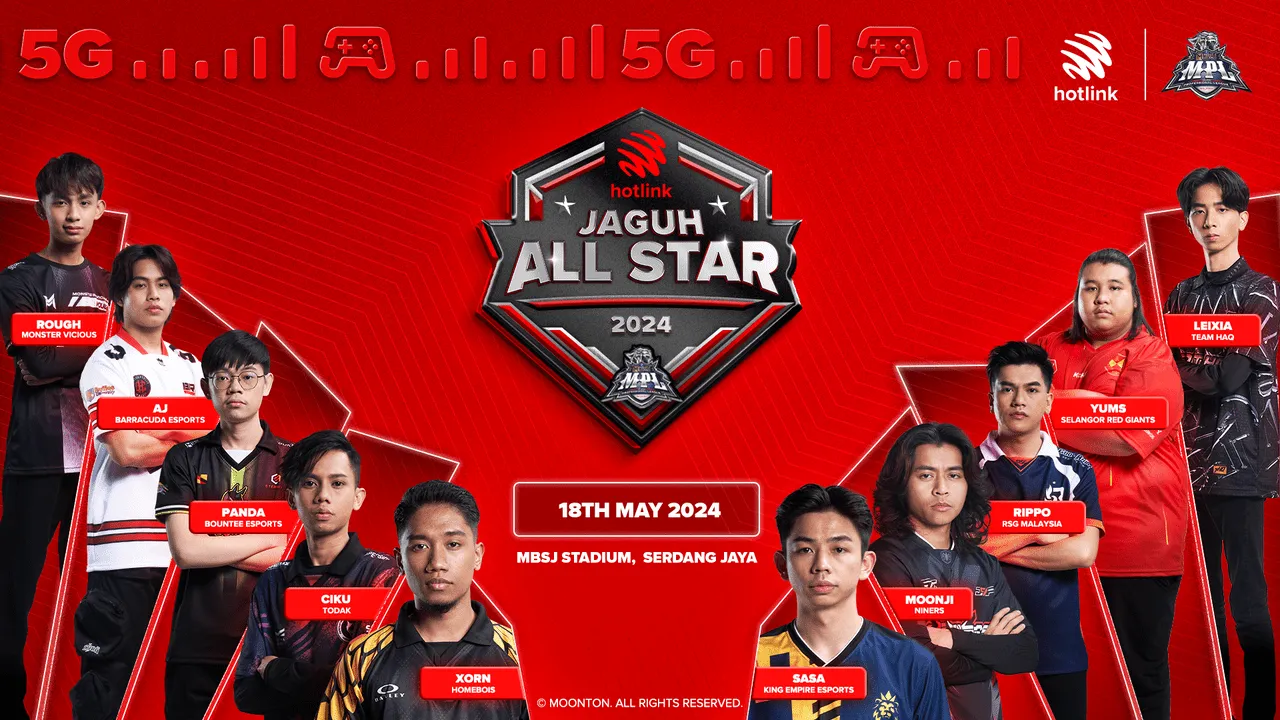 Hotlink and MOONTON Games unveil first-ever tournament powered by the esports community, Hotlink x MPL MY Jaguh All Star