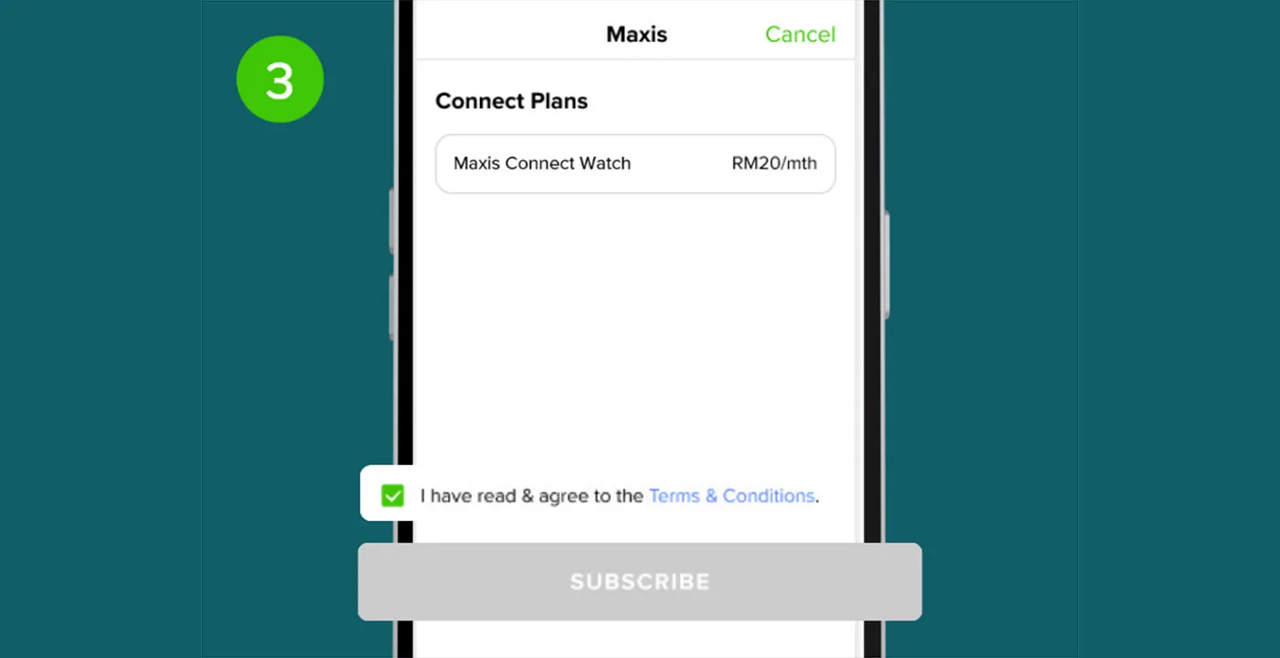 Step 3: Read and agree to the Terms & Conditions, then tap Subscribe