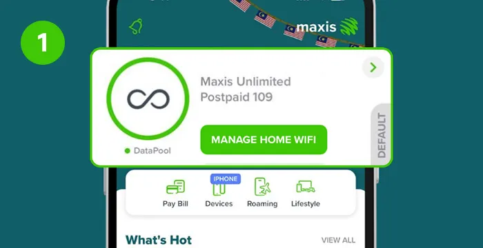 Step 1: Open your Maxis App and tap on your Maxis Postpaid Plan